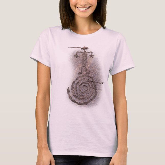 Feminine Spiral Petroglyph T-Shirt (Vorderseite)