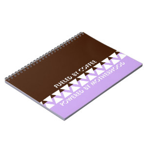 Feminine Striped Typografy Mama des Kaffees Notizblock