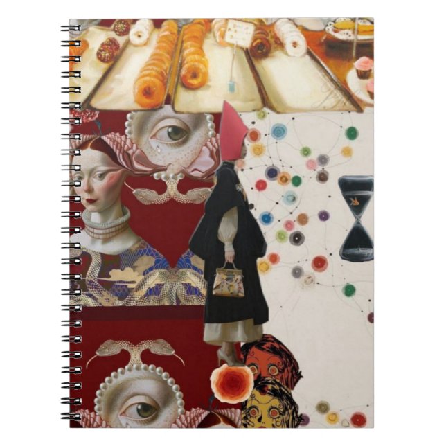 Feminine Surrealism in Warm Tones Notizblock (Vorderseite)