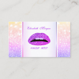 Feminine Trendige Moderne Ombre Elegante Lippen Visitenkarte