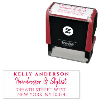 Feminine Typography Business Name Hairdresser Permastempel