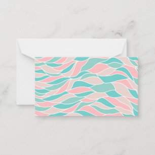 Feminine Wellen Pastellfarben Klassische Abstrakte Mitteilungskarte