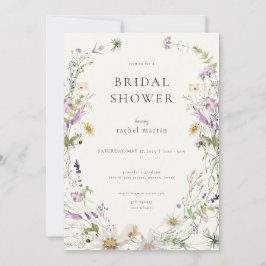 Feminine Wildblume Bridal Dusche Einladung