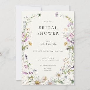 Feminine Wildblume Bridal Dusche Einladung