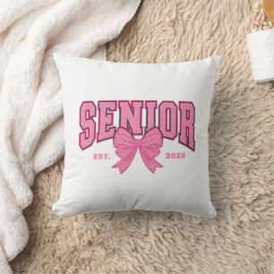 Femininer Abschluss Coquette Senior 2026 Rosa Schl Kissen