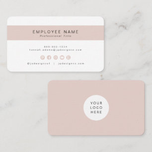 Femininer Chic Blush Rosa Kleinunternehmensmitarbe Visitenkarte