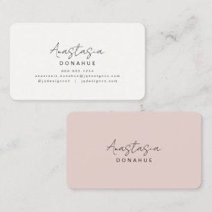 Femininer Chic Blush Rosa Kleinunternehmensmitarbe Visitenkarte