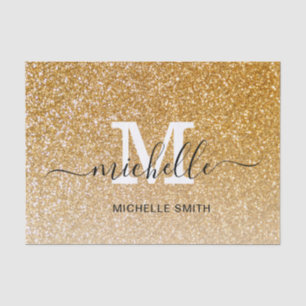 Femininer Chic Monogramm Monogrammierte Schrift  Seidenpapier