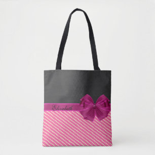 Femininer moderner Chic Streifen - Personalisiert Tasche
