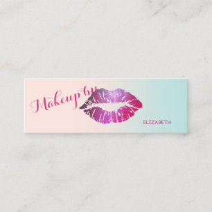Femininer moderner professioneller glitzernder Lip Mini Visitenkarte