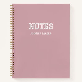 Femininer moderner schicker personalisierter Blush Notizbuch