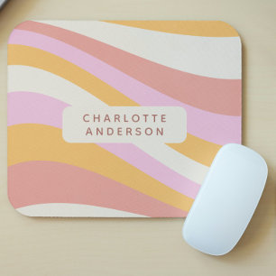 Femininer Retro-Wellen-Abstrakt-Trendy Mousepad