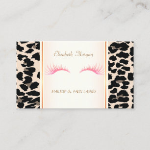 Femininer Trendiger Moderner Eleganter Leoparden D Visitenkarte