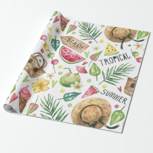 Feminines Farbige Strandentspannung Geschenkpapier