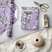 Feminines Lavendel-Flieder-Blüten-Blumenmuster