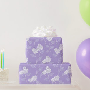 Feminines Lavendel-Flieder-Blüten-Blumenmuster Geschenkpapier