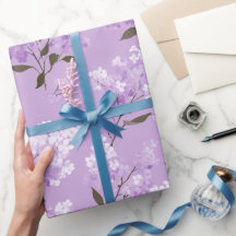 Feminines Lavendel Fliederblüten Blumenmuster