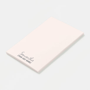 Feminines minimalistisches Notizbuch   Staubiges S Post-it Klebezettel