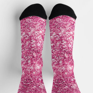 Feminines Rosa Fauxglitter Socken