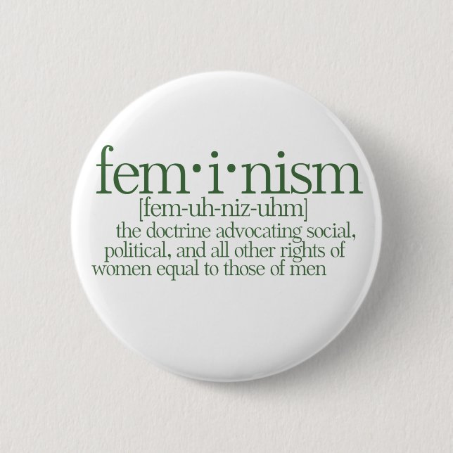 Feminismus definiert button (Vorderseite)