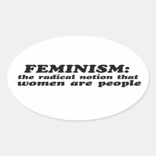 Feminismus definiert ovaler aufkleber