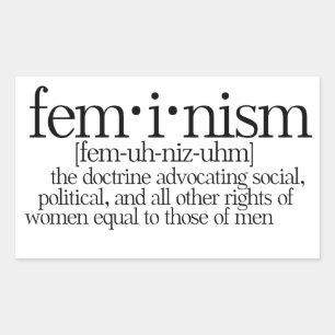 Feminismus definiert rechteckiger aufkleber