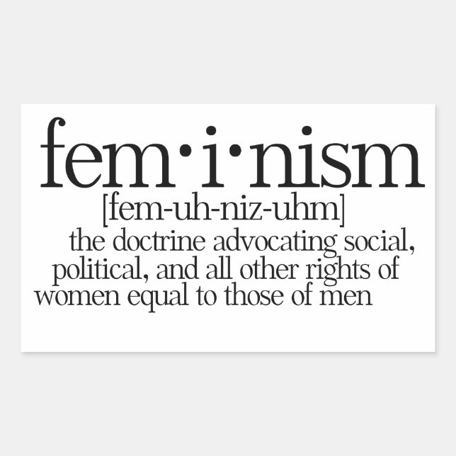 Feminismus definiert rechteckiger aufkleber (Vorderseite)