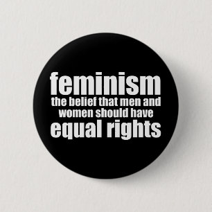 Feminismus Definition der Gleichberechtigung von F Button