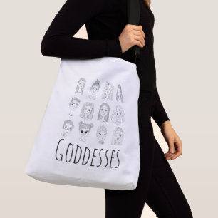 Feminismus Doodle Art Tote Bag Tragetaschen Mit Langen Trägern