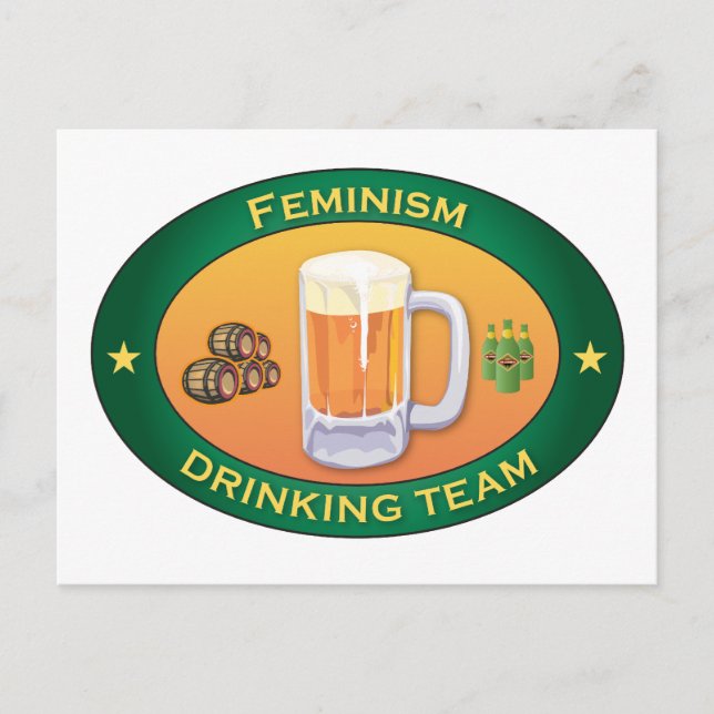Feminismus Drink Team Postkarte (Vorderseite)
