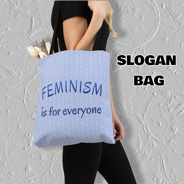Feminismus für alle blauen gemustert tasche (Von Creator hochgeladen)