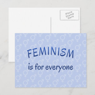 Feminismus für alle blauen Postkarten
