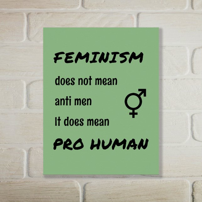 Feminismus für den Menschen inspirierend Zitat Poster (Von Creator hochgeladen)