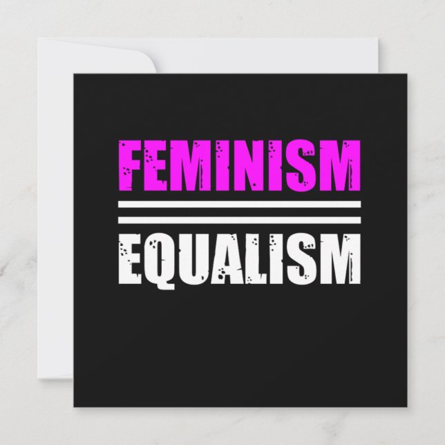 Feminismus Gleichstellung der Geschlechter Frauenr Einladung (Vorderseite)