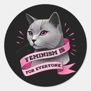 Feminismus ist für jeden Menschen Pro Feminismus P Runder Aufkleber
