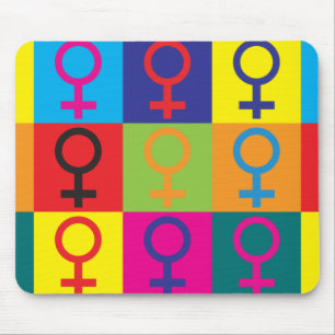 Feminismus-Pop-Kunst Mousepad