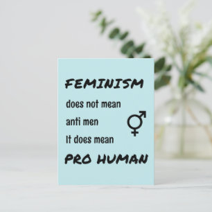 Feminismus-pro-menschliches Zitat Postkarte
