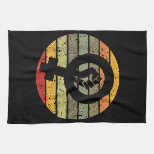 Feminismus Symbol Design Retro Vintager 70er 80er Geschirrtuch