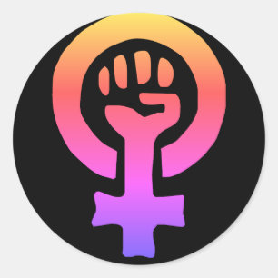Feminismus-Symbol Runder Aufkleber