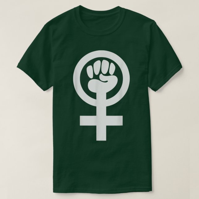 Feminismus-SymbolAngezogene Faust innerhalb des Ve T-Shirt (Design vorne)
