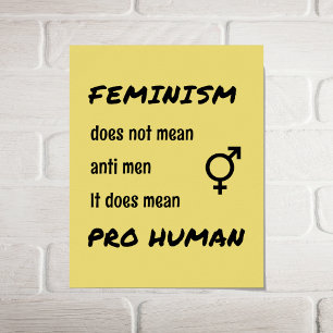 Feminismus zitiert promenschliche typografische poster