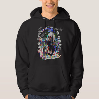 Feminist 1973 Pro Roe Glitchy Punk Rock Distressed Hoodie