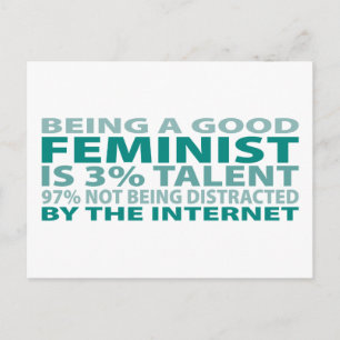 Feminist 3% Talent Postkarte
