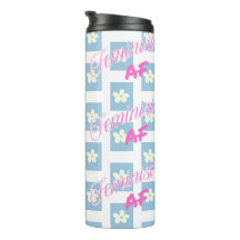Feminist AF - Flasche mit blühendem Wasser