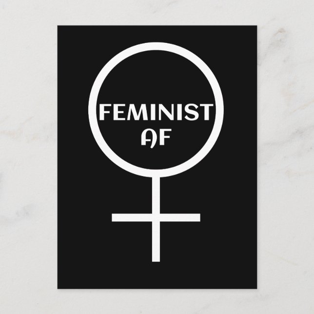 FEMINIST AF POSTKARTE (Vorderseite)