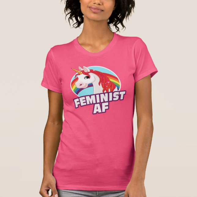 FEMINIST AF T-Shirt (Vorderseite)