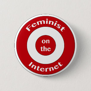 Feminist auf dem Internet (Ziel) Button
