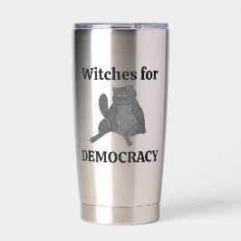 Feminist Cat Meme Whimsy Goth Witch Zodiac Tarot Thermobecher