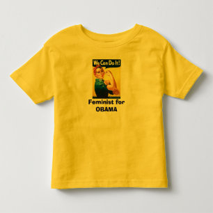 Feminist für OBAMA Kleinkind T-shirt