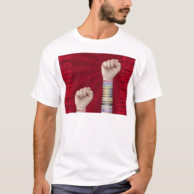 Feminist gegen Humanisten T-Shirt (Vorderseite)